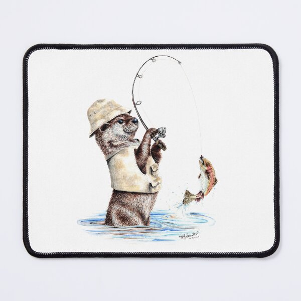 Item preview, Nature's Fisherman - otter trout fishing designed and sold by HollySimental.