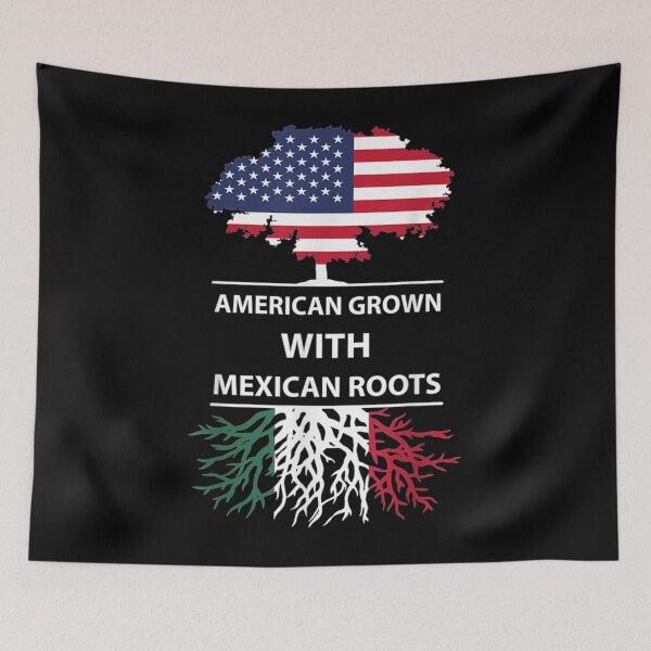 Item preview, American Mexican Grown With Roots Tree Flag Long Sleeve . designed and sold by boryczmahlie.