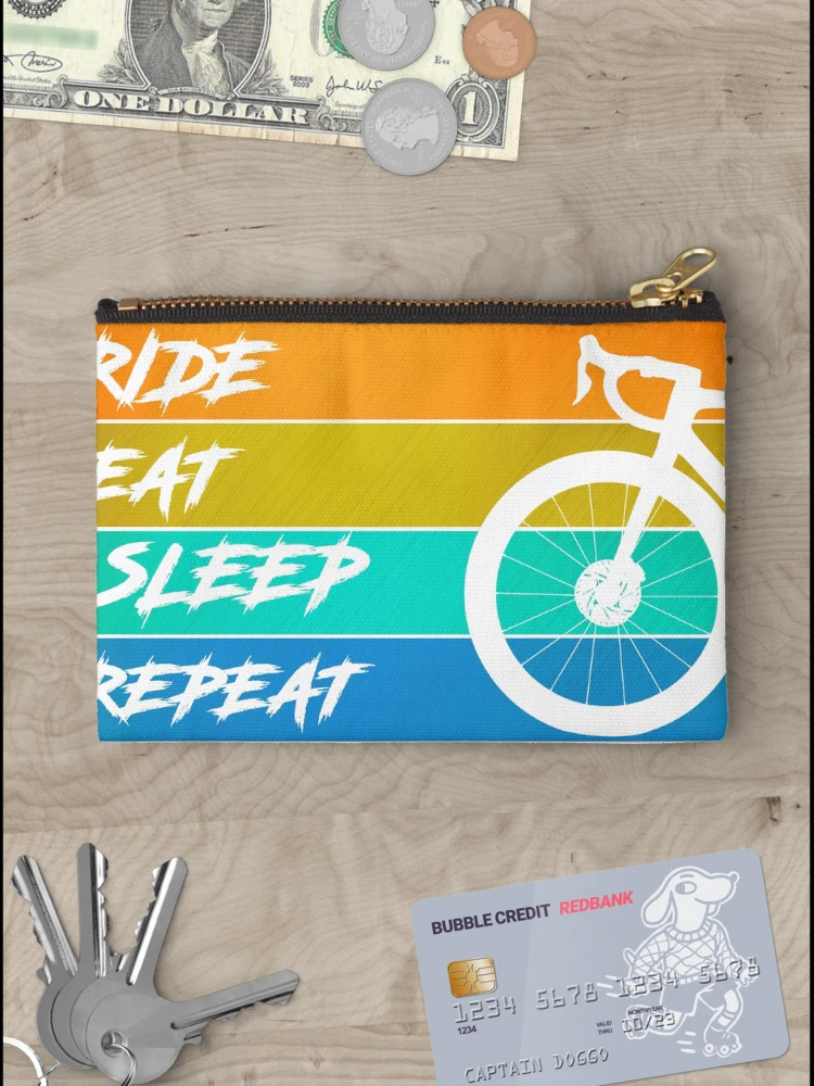 Thumbnail 3 of 4, Zipper Pouch, Ride eat sleep repeat designed and sold by Rabe-Racing.