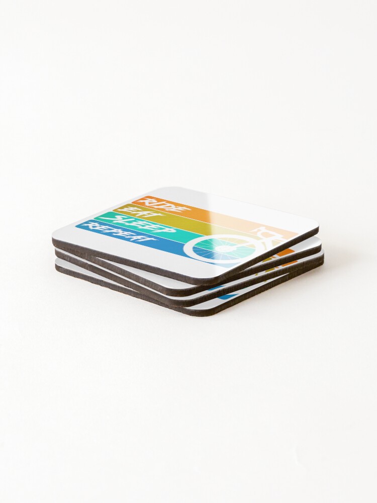 Thumbnail 4 of 5, Coasters (Set of 4), Ride eat sleep repeat designed and sold by Rabe-Racing.
