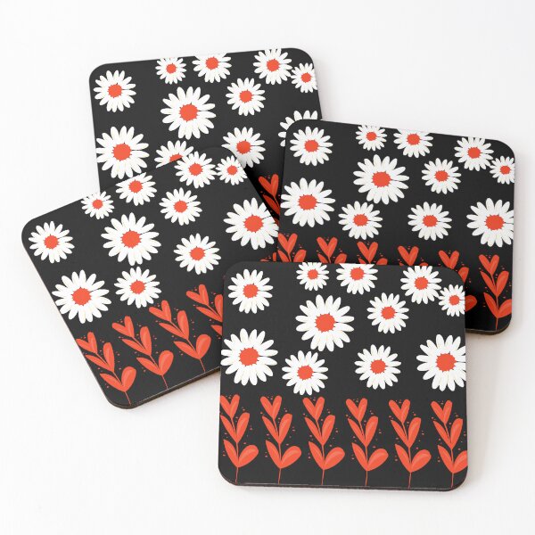 Item preview, seamless flower motif pattern on dark background designed and sold by Giree07.