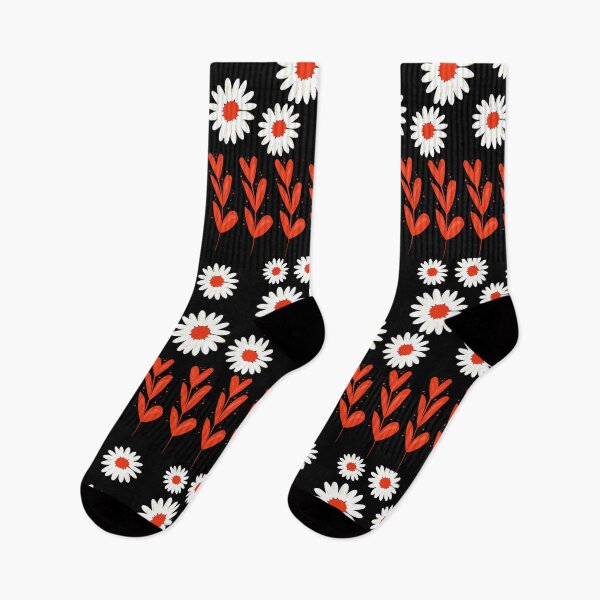 Item preview, seamless flower motif pattern on dark background designed and sold by Giree07.