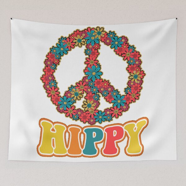 Item preview, Hippy love, flower power, and peace out designed and sold by Becky Hunter.