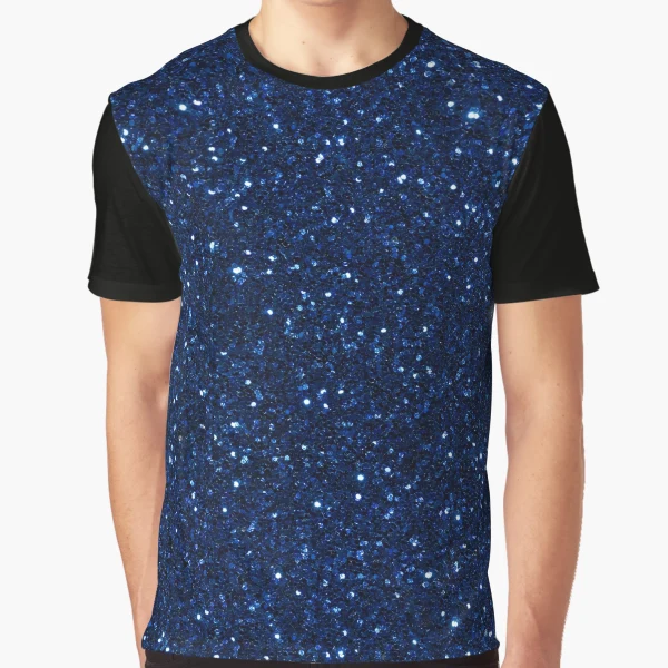 Navy Blue Glitter Sparkle Pattern Graphic T-Shirt for Sale by Petgifts