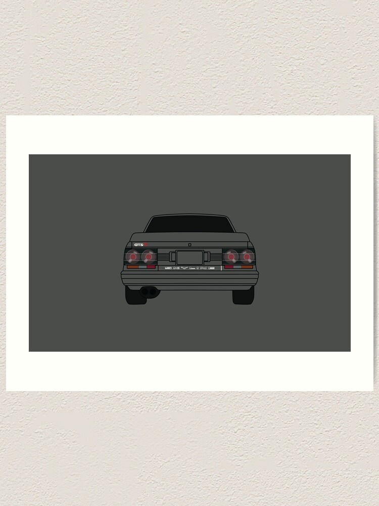 Nissan Skyline R31 Gts R Black Art Print By Automotiveart Redbubble