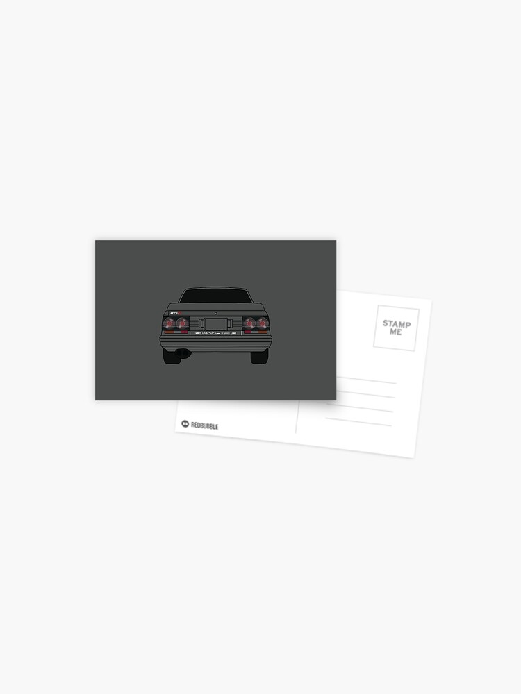 Nissan Skyline R31 Gts R Black Postcard By Automotiveart Redbubble