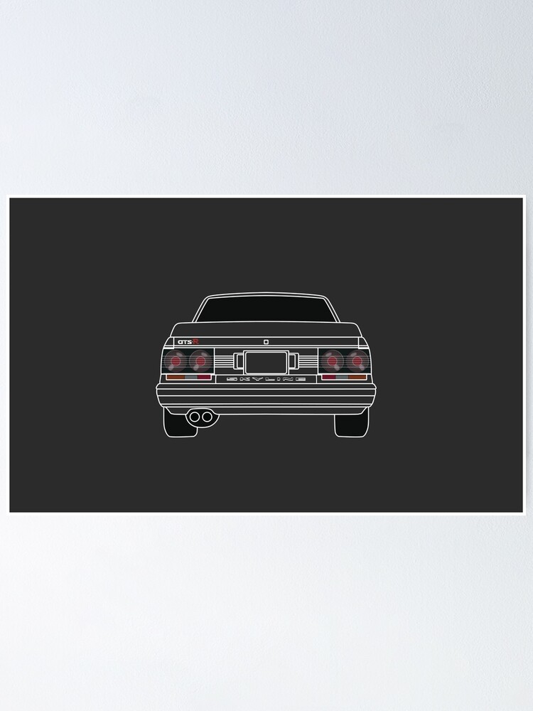 Nissan Skyline R31 Gts R White Poster By Automotiveart Redbubble