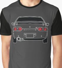 Nissan GTR R32 Weiß Grafik T-Shirt