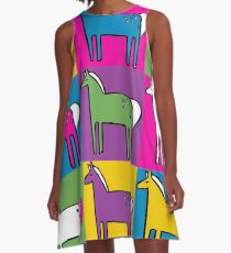 Ponys A-Linien Kleid