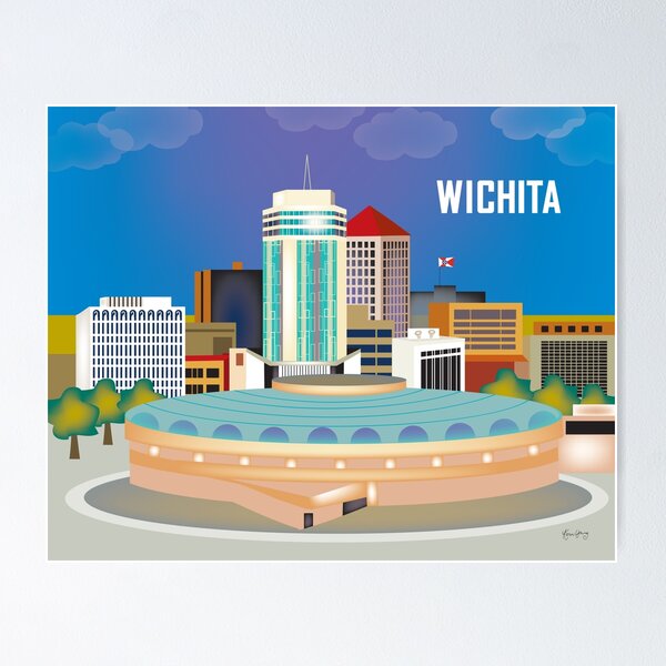 Item preview, Wichita, Kansas - Skyline Illustration by Loose Petals designed and sold by LoosePetals.