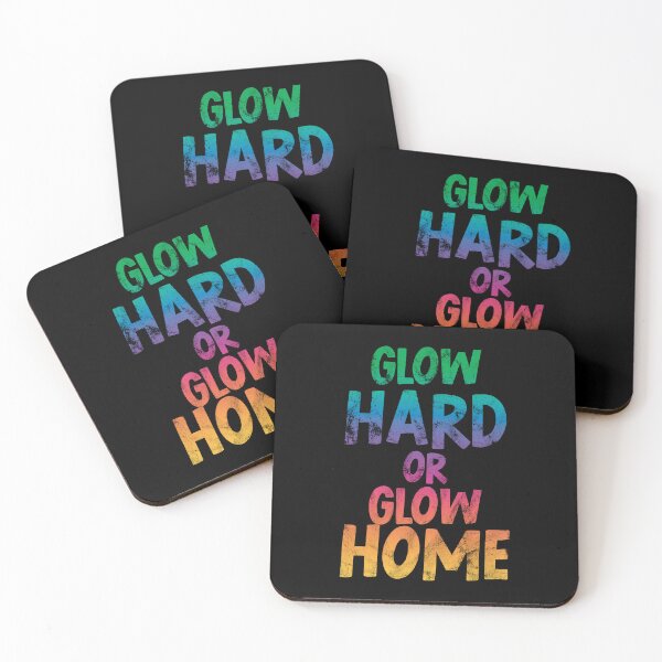 Item preview, Glow Hard or Glow Home glow home t-shirt 70s 80s shirt glow party designed and sold by MoohAs.