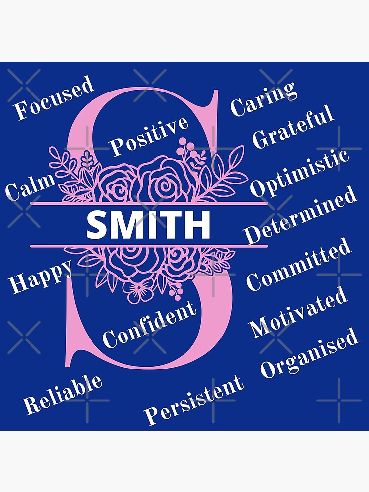"Smith Family Monogram displays proud family characteristics