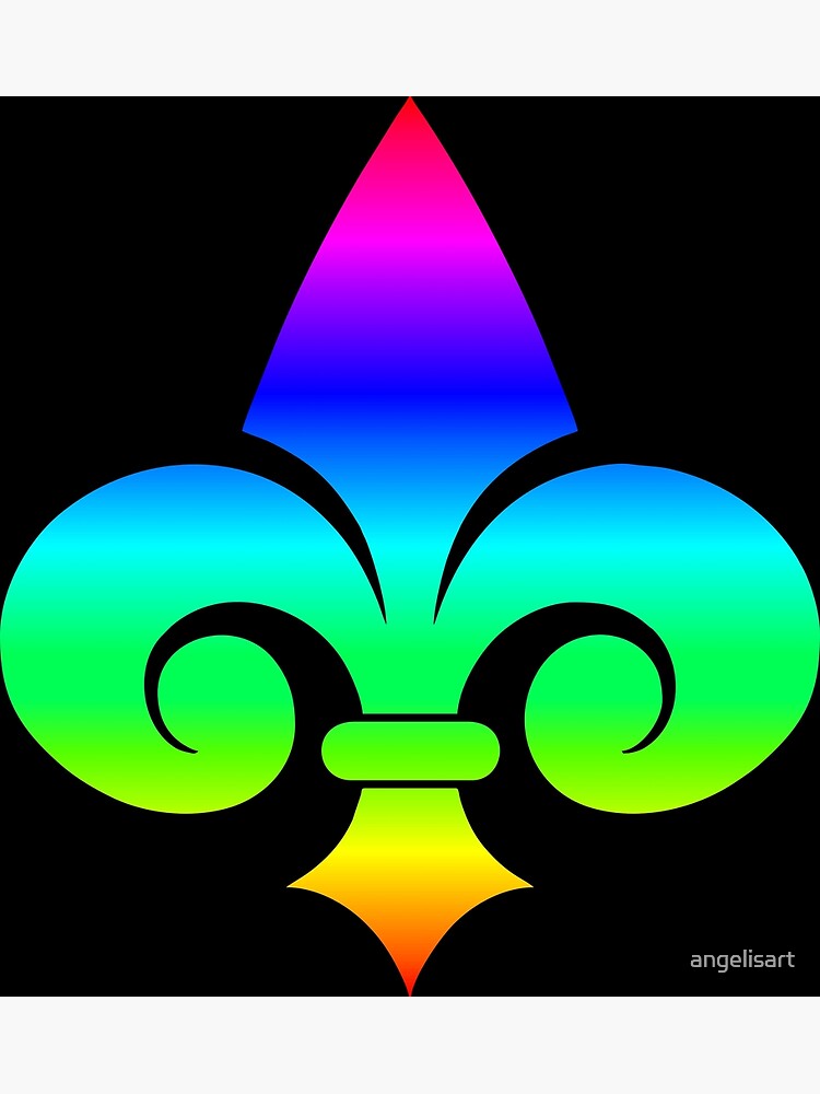 "RGB Fleur de Lys no.6" Poster for Sale by angelisart Redbubble