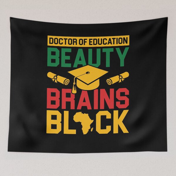 Item preview, Doctor Of Education Beauty Brains Black Shirt, Doctorate Graduation Shirt, Ed.D Shirt, Ed.D Graduation Shirt, EdD Dissertation Shirt designed and sold by aymob.