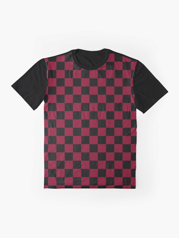 burgundy checkered shirt