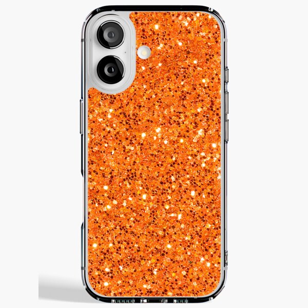 Orange Glitter Sparkle Pattern