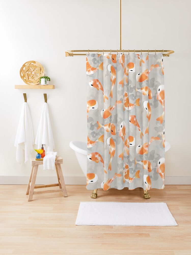 Japanese Koi Fish Shower Curtain By Tarynjohnson Redbubble