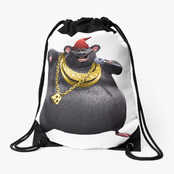 Biggie Cheese Meme Drawstring Bags for Sale