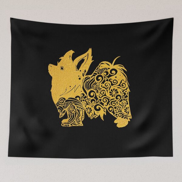 Item preview, Papillon Dog Papercut Mandala Art designed and sold by hign.
