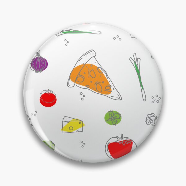 Item preview, Pizza Colorful Fruit Topping Pattern designed and sold by risingrocket.