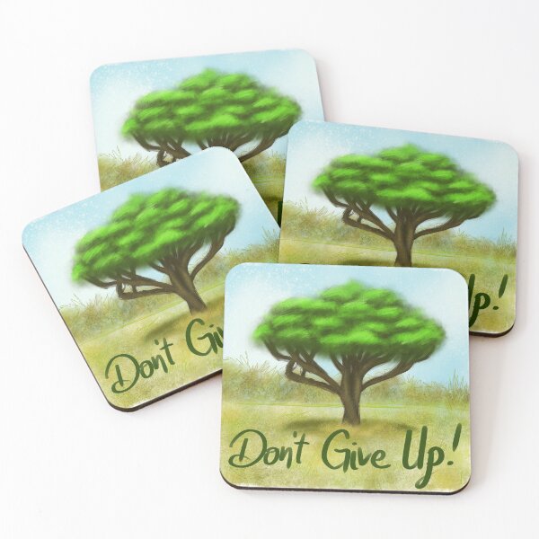 Item preview, "Don't Give Up!" Acacia Tree Digital Art Design designed and sold by DinoEndeavors.