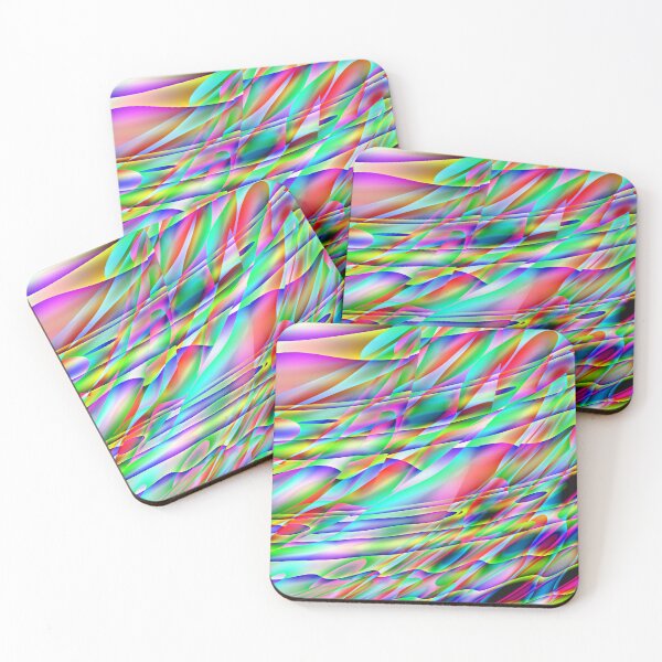 Item preview, Bright Multicolor Abstract Wavy Curves Digital Art designed and sold by AraljanFusion.