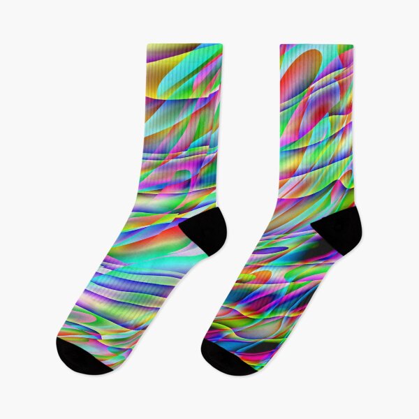 Item preview, Bright Multicolor Abstract Wavy Curves Digital Art designed and sold by AraljanFusion.