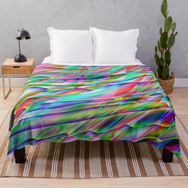 Item preview, Bright Multicolor Abstract Wavy Curves Digital Art designed and sold by AraljanFusion.