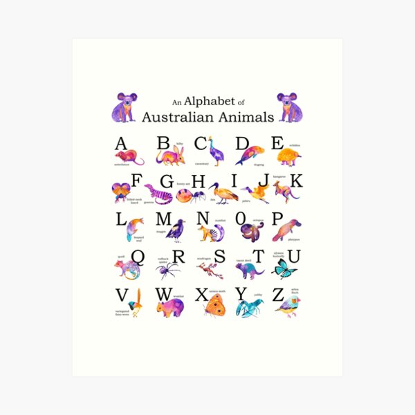 Item preview, Alphabet of Australian Animals designed and sold by michellefleurk.