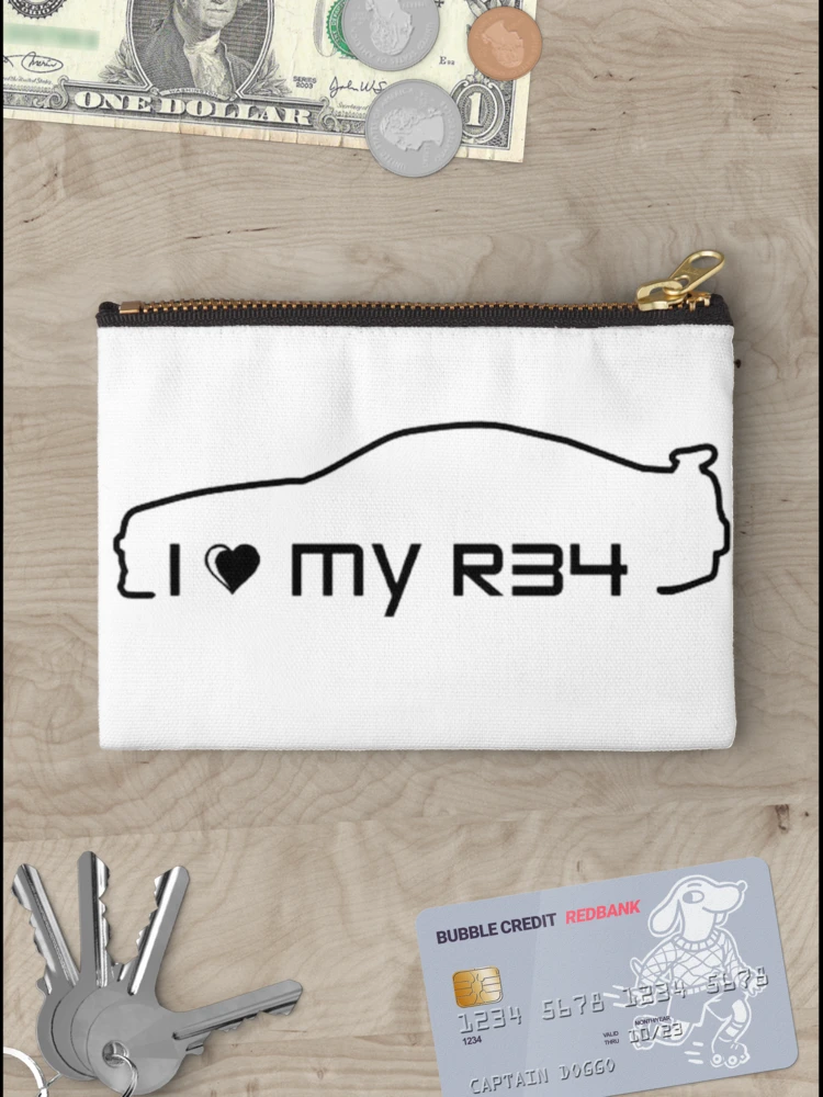 Thumbnail 3 of 4, Zipper Pouch, I LOVE MY R34 designed and sold by Racingdecals.