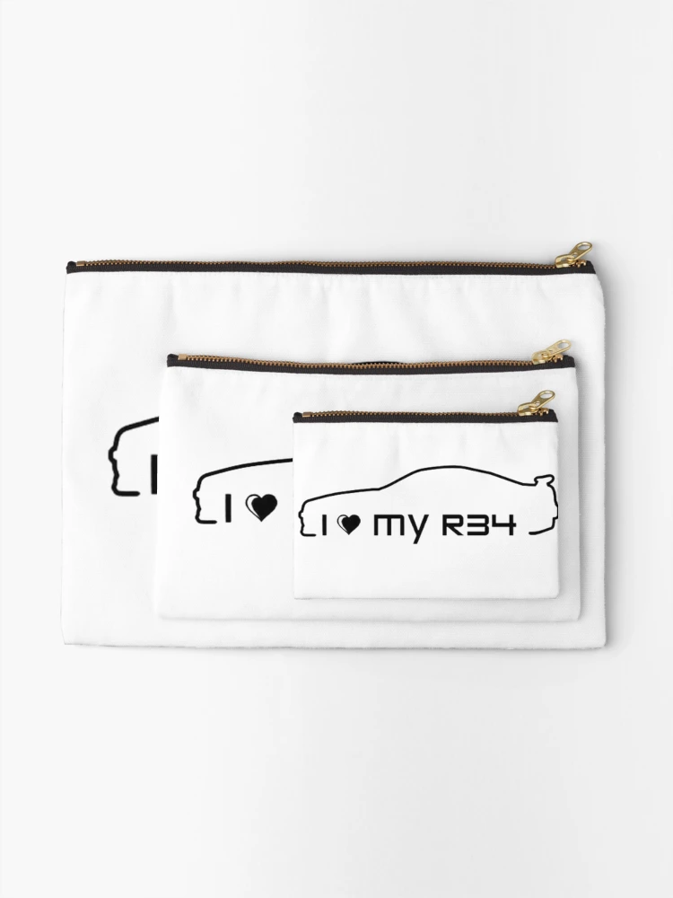 Thumbnail 2 of 4, Zipper Pouch, I LOVE MY R34 designed and sold by Racingdecals.
