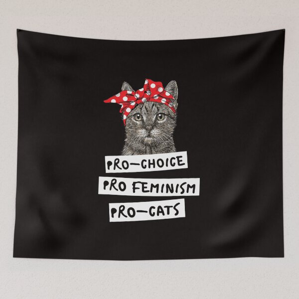 Item preview, Pro-Choice Pro-Feminism Pro-Cats T Shirt Gift for Women Men designed and sold by jemeajor.