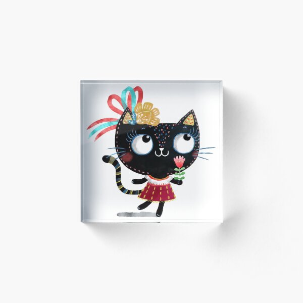 Kitty from Oaxaca Acrylic Block
