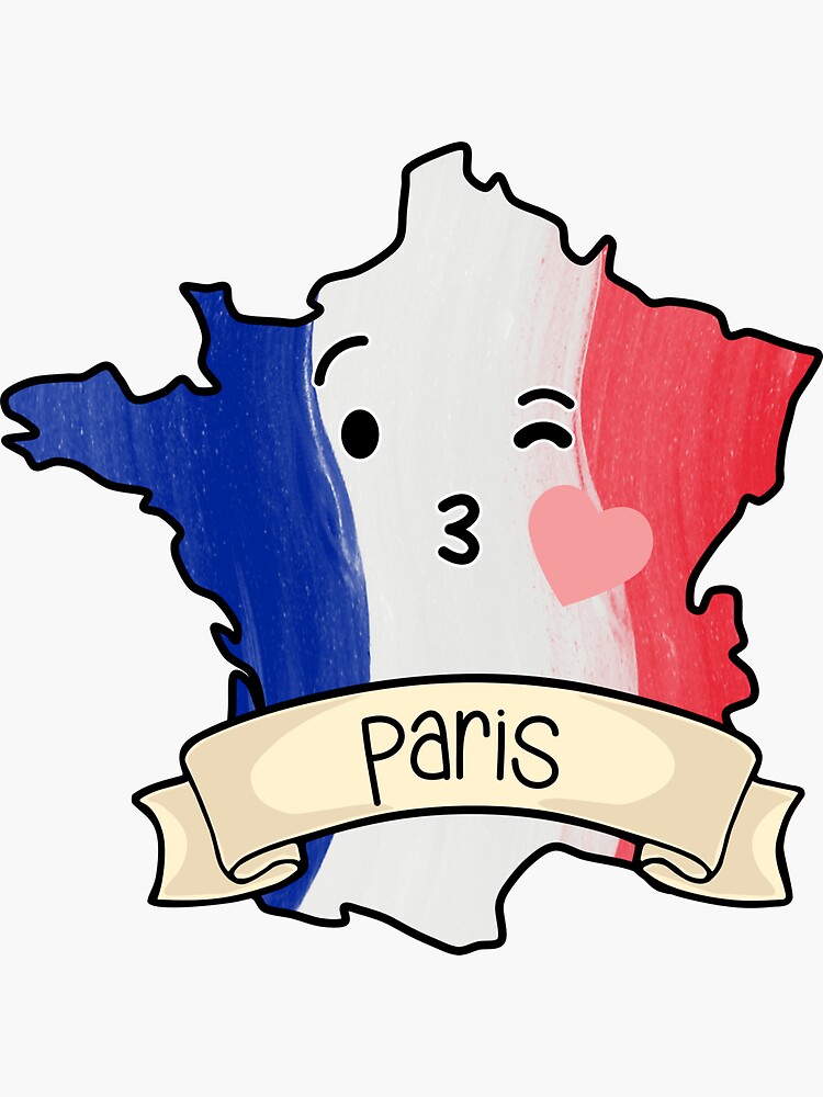 &ldquo;Paris map&rdquo; Sticker by WordsMaps | Redbubble