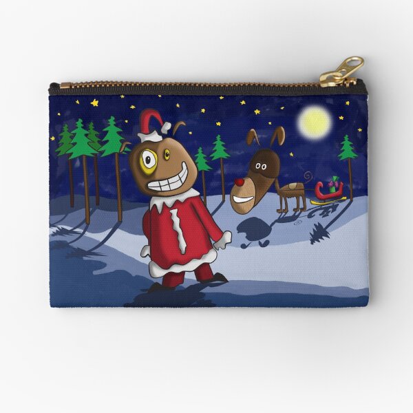 Odd Santa & Bob Reindeer Zipper Pouch