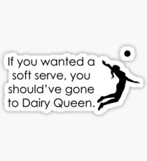 Volleyball Serving Joke Sticker