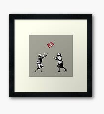 Banksy No Ball Games Framed Print
