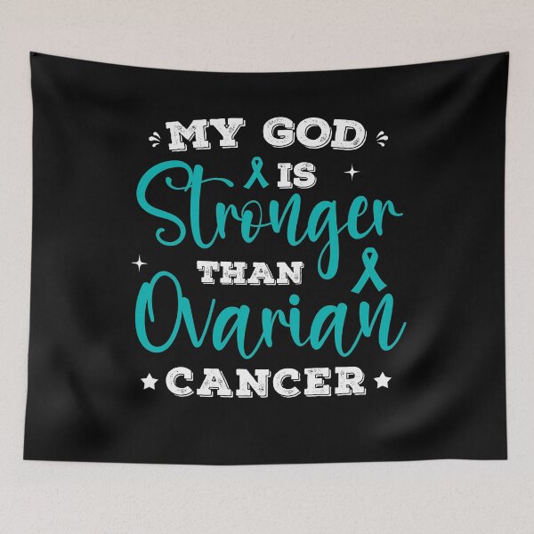 Item preview, My God Is Stronger Than Ovarian Cancer Shirt, Ovarian Ribbon Awareness Shirt, Ovarian Cancer Survivor Shirt, Ovarian Cancer Awareness Shirt designed and sold by aymob.