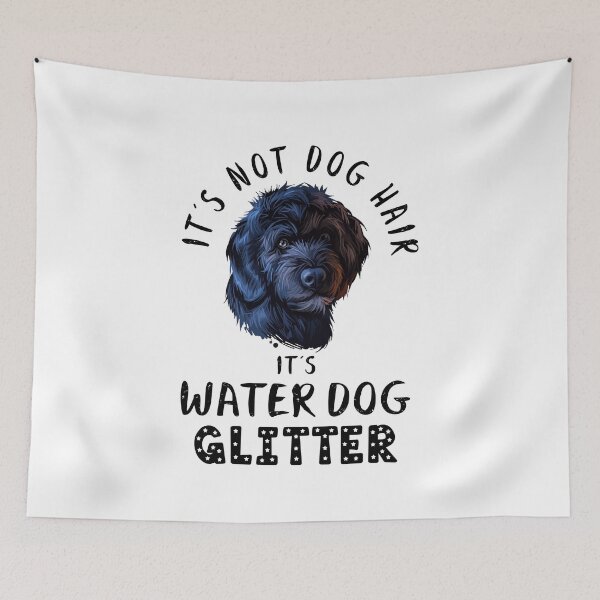 Item preview, It's not dog hair it's PORTUGUESE WATER DOG glitter funny dog quote designed and sold by theshirtinator.