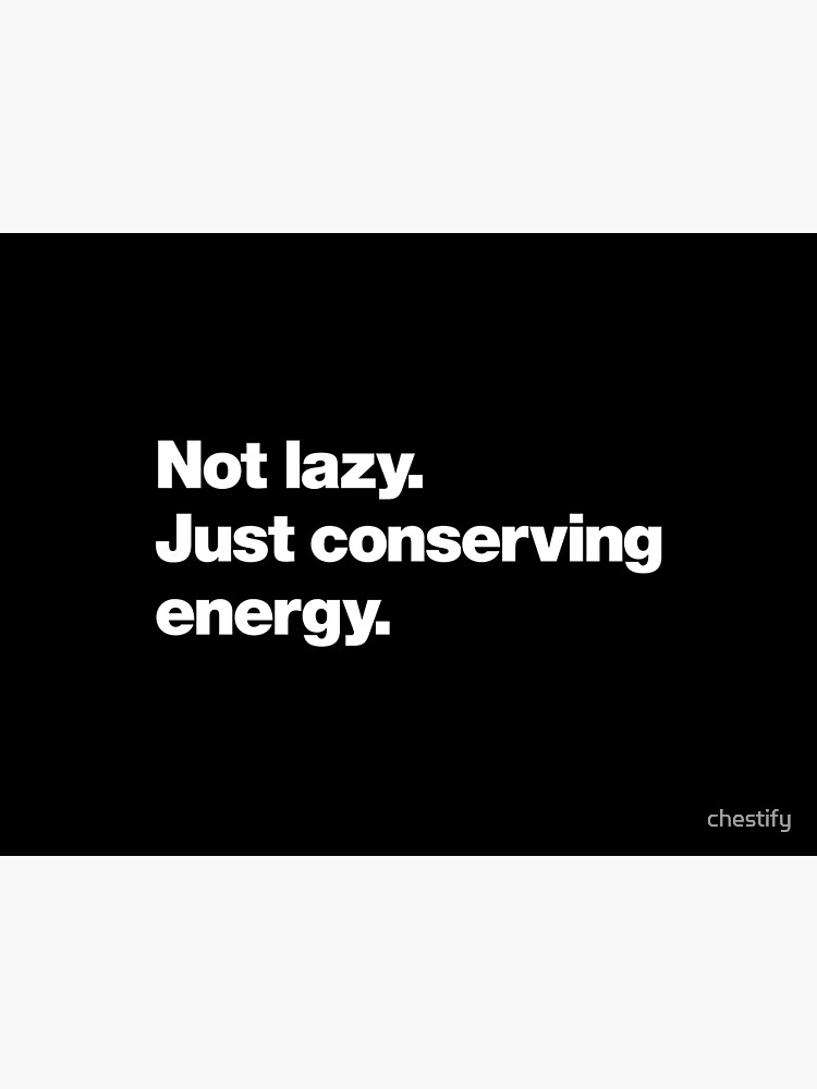 Disover Not lazy, just conserving energy- Pet Bowls Mat