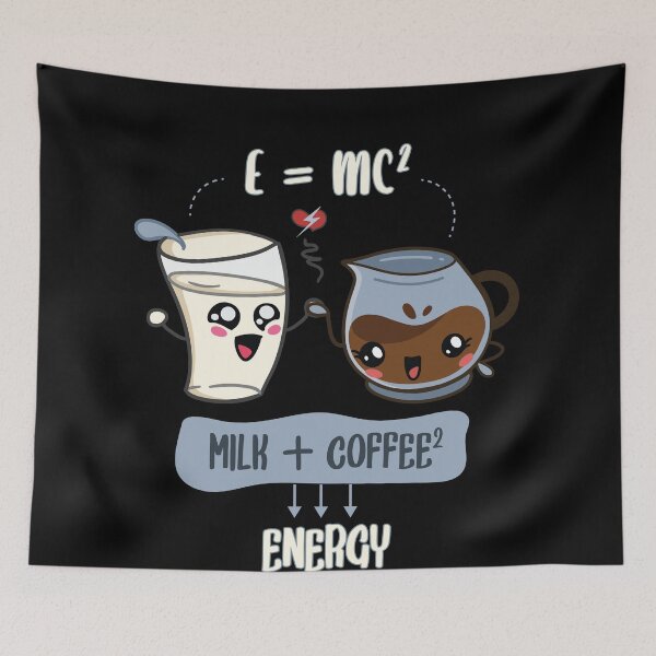 Item preview, Coffee Plus Milk Equal Energy Cute Kawaii Style designed and sold by artado.