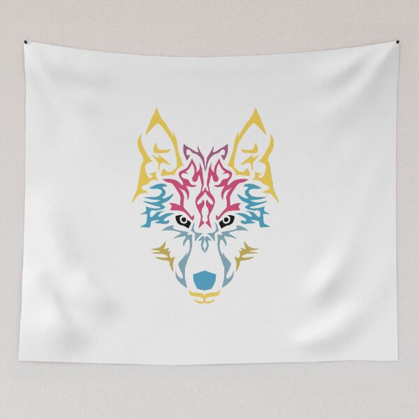 Item preview, Cool Colorful Wolf Head | Aztec Wolf Head designed and sold by Grafik0.