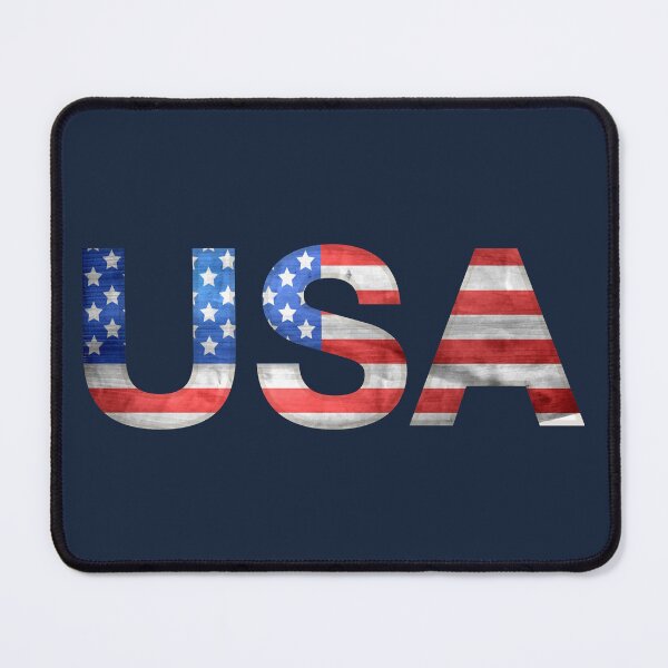 Item preview, USA american flag typography designed and sold by Fashionmonger.