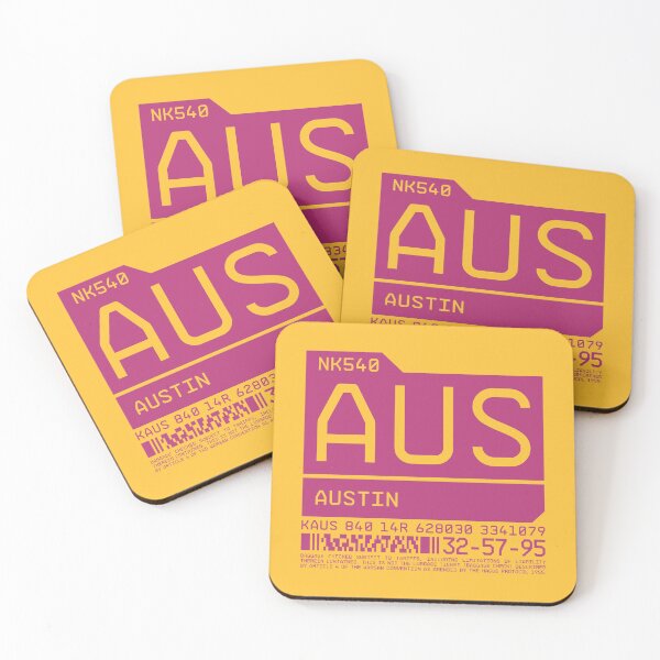 Artikelvorschau, Luggage Tag C - AUS Austin USA entworfen und verkauft von VoodooCircus.