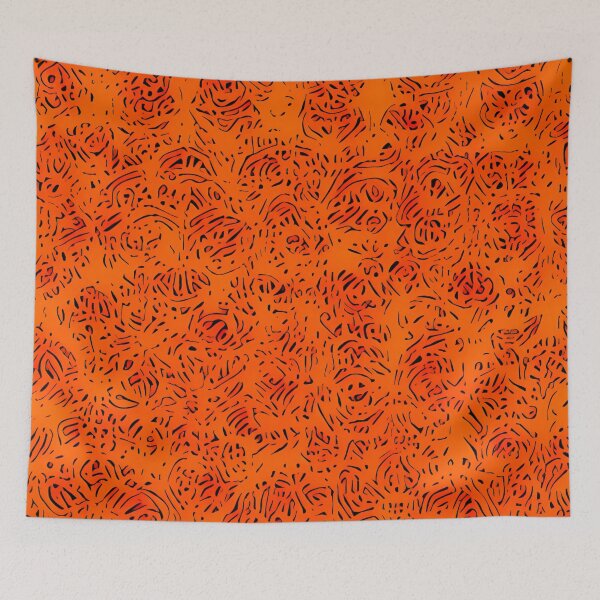 Item preview, Squiggly Pattern - Orange designed and sold by CGArtsy.
