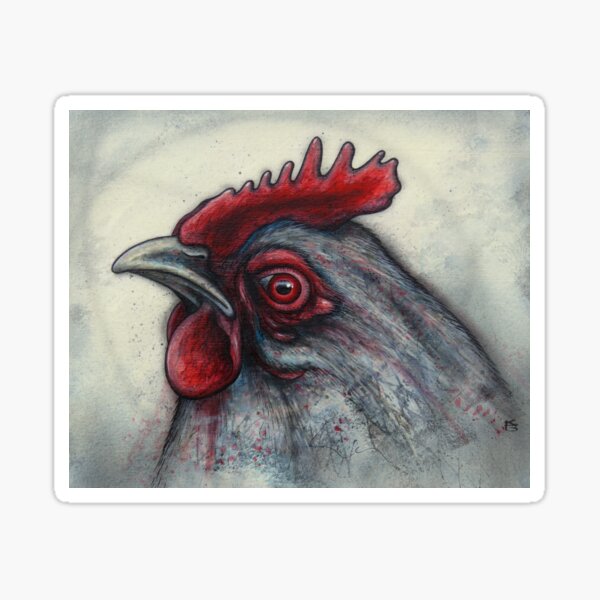 Item preview, Rooster Study designed and sold by A Curious Bestiary.