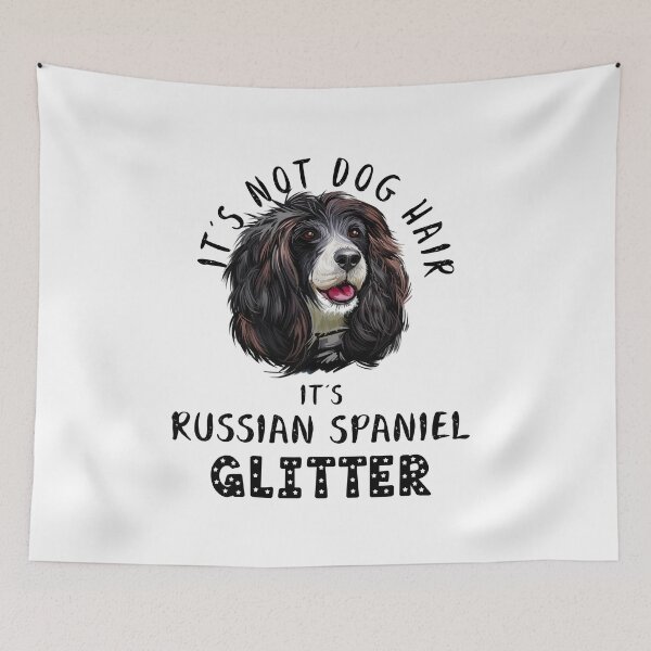 Item preview, It's not dog hair it's RUSSIAN SPANIEL glitter funny dog quote designed and sold by theshirtinator.