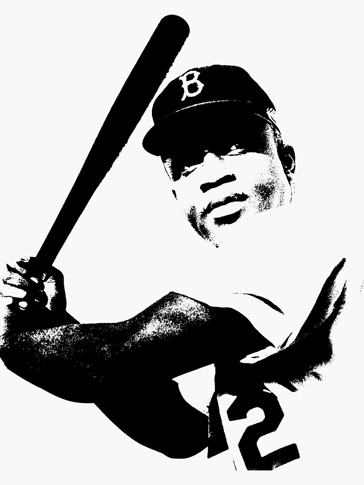 Jackie Robinson Nx8 Sticker for Sale by JimmieParkerv