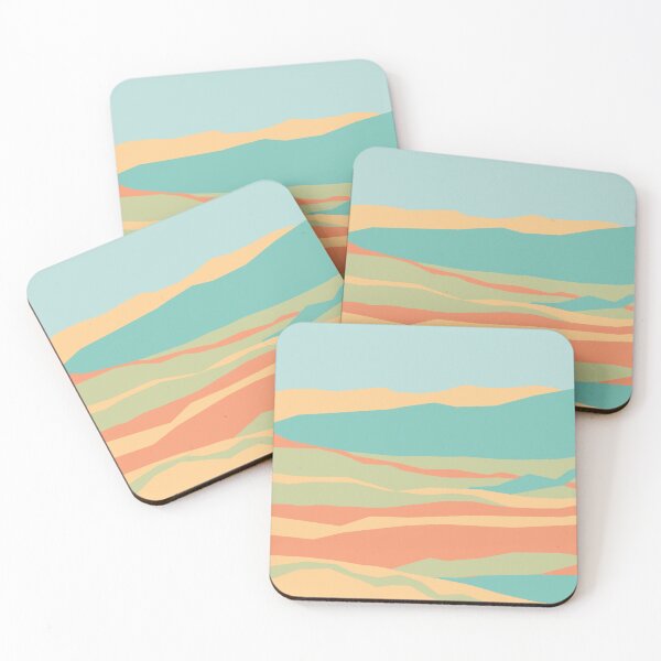 Item preview, Pastel retro pattern mountains landscape designed and sold by JuliaBeton.