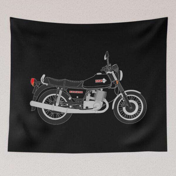 Item preview, MZ ETZ 250 motorbike two stroke colored best t-shirt design designed and sold by EdimDesign.